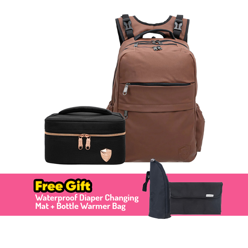 Princeton Urban Reborn Series + Single Layer Cooler Bag + FREE Waterproof Diaper Changing Mat + Bottle Warmer Bag